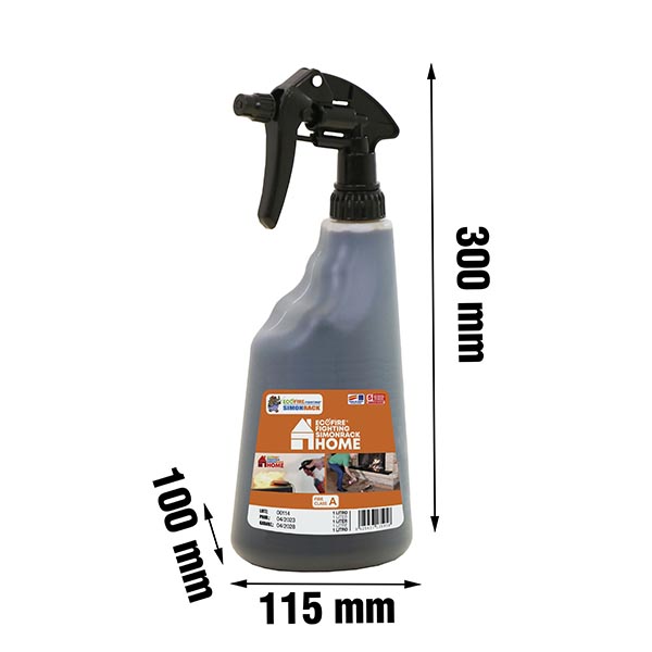 Ecofire 1l met afmetingen