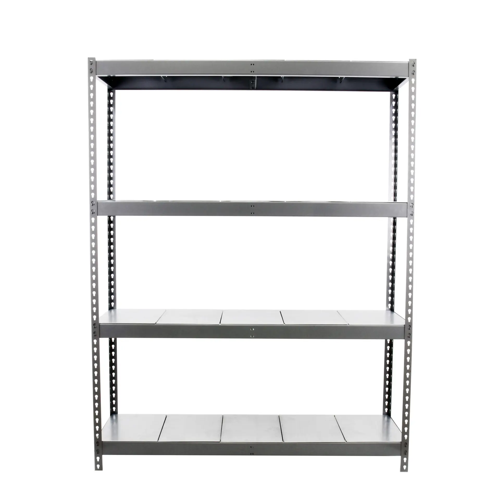 Industriële stellingkast, 2000x1800x600 mm, 600 kg draagvermogen per legbord, 4 metalen legborden, Garagerek, voorkant