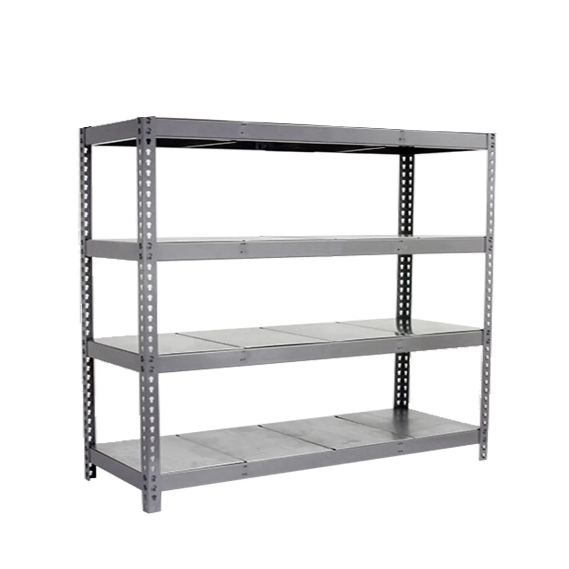 Industriële stellingkast, 2000x2400x600 mm, 400 kg draagvermogen per legbord, 4 metalen legborden, Garagerek, voorkant