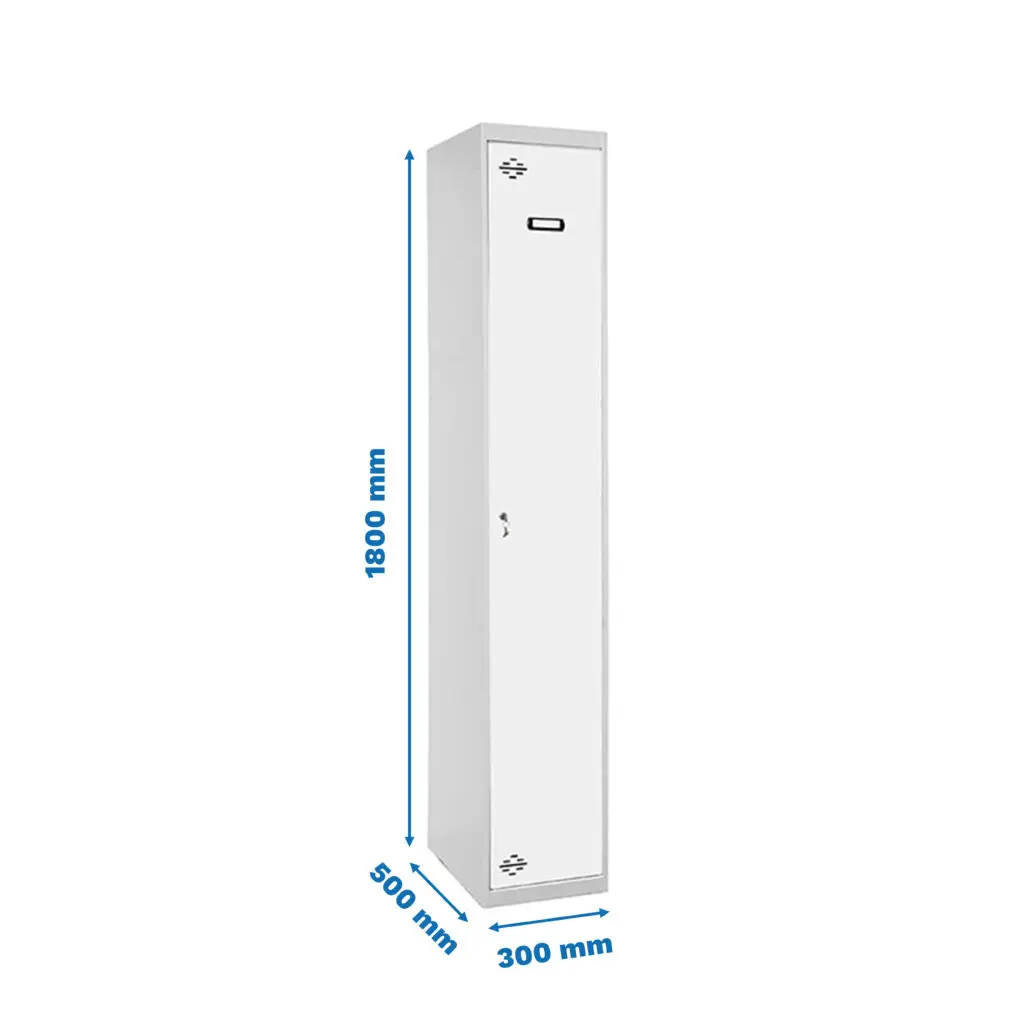 SIMONLOCKER PROF.DISM.SINGLE 1/1 300 INI GR/BL - Metalen lockerkast