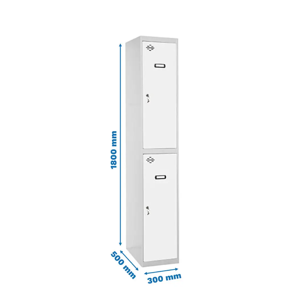 SIMONLOCKER PROF.DISM.TANDEM 1/2 300 INI GR/BL - Metalen lockerkast