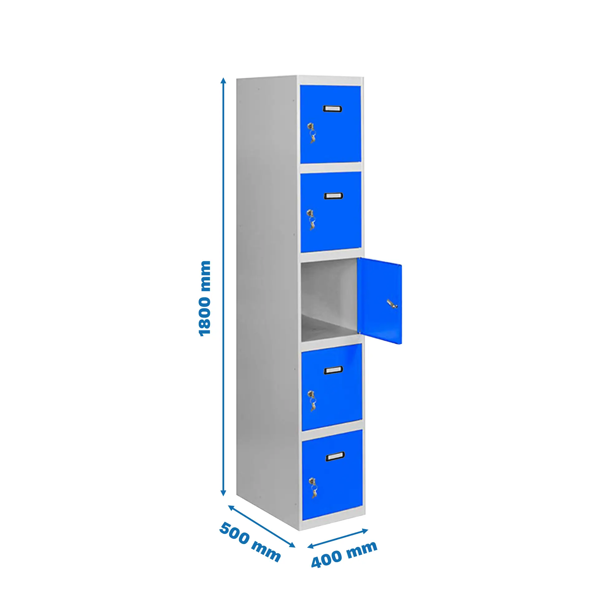 SIMONLOCKER PROF.DISM.5 PUERTA 1/5 400 IN GR/AZ - Metalen lockerkast