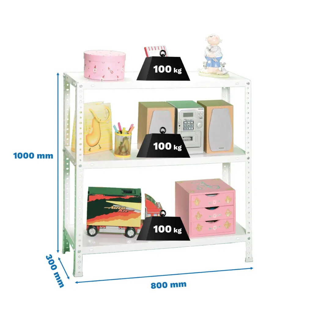 COMFORT MINI 3/300 1000 WIT - Metalen stellingkast