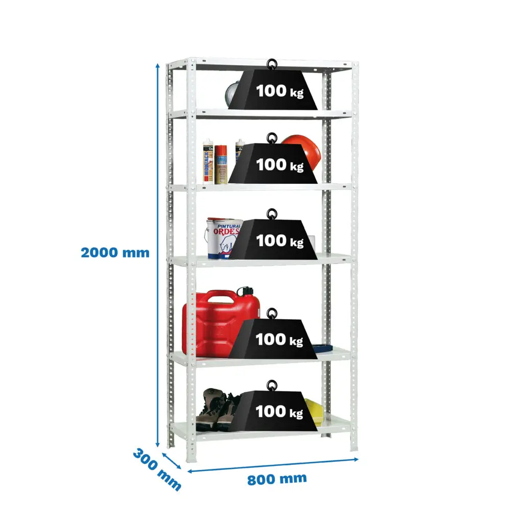 COMFORT MINI 6/300 WIT - Metalen stellingkast