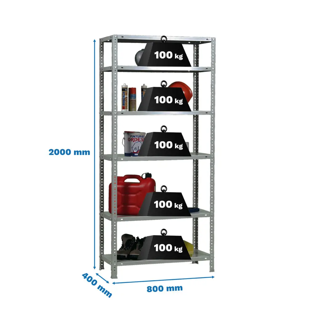 COMFORT MINI 6/400 GEGALVANISEERD - Metalen stellingkast
