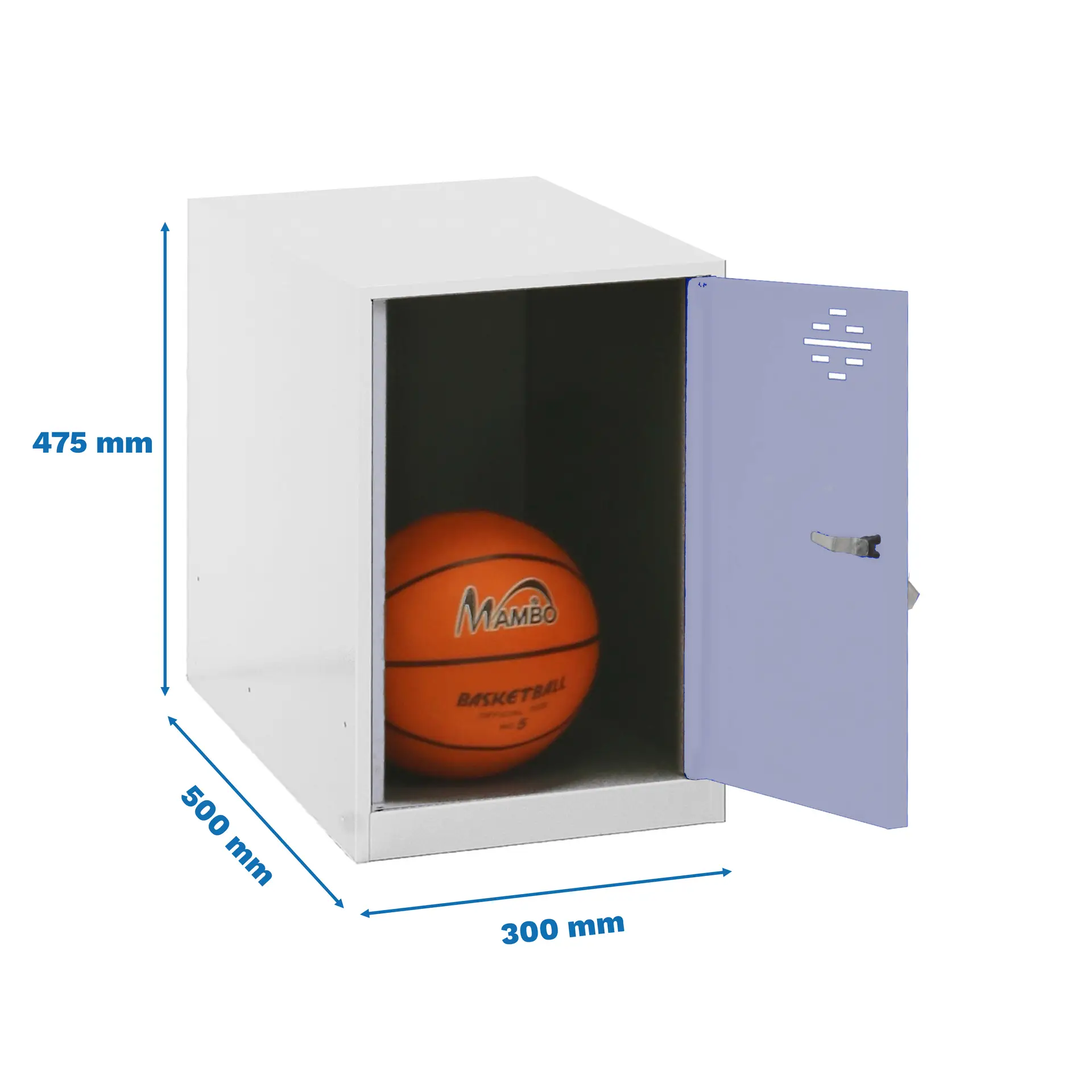 SIMONLOCKER DISM. MINI 475X300X500 MM BLA/GR - Metalen lockerkast