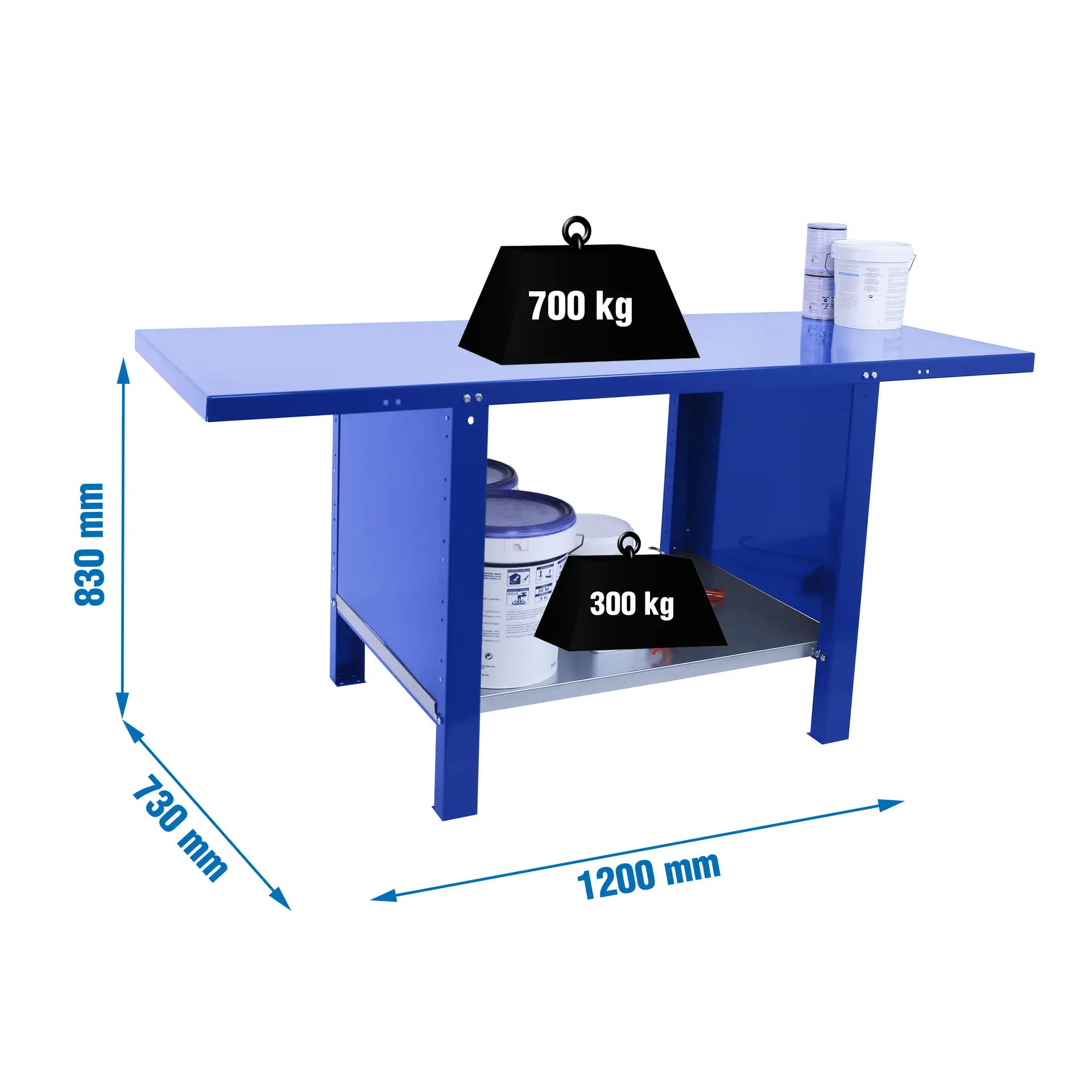 SIMONWORK BT6 PRO METAL 1200 BLAUW - Industriële werkbank