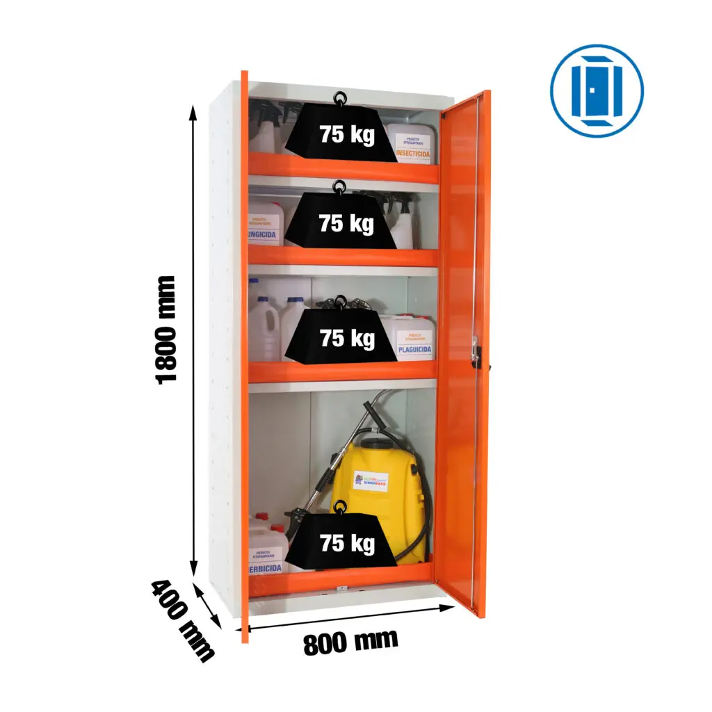 SIMONLOCKER DISM.FITOSANITARIO 180X80X40 CM GRI/NA - Metalen garagekast