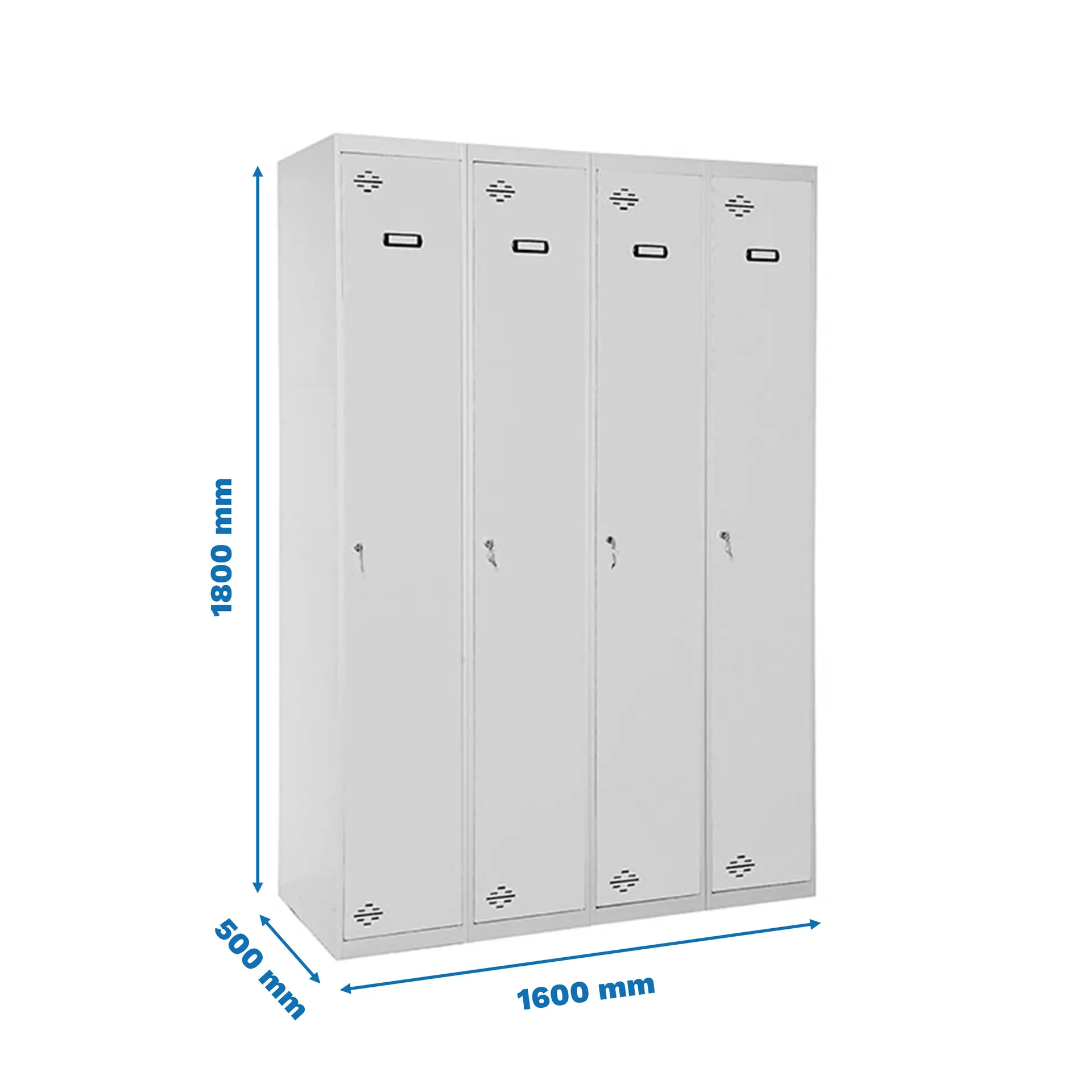 SIMONLOCKER DIY SINGLE 4/4 400 (1600) GRIJS - Metalen lockerkast