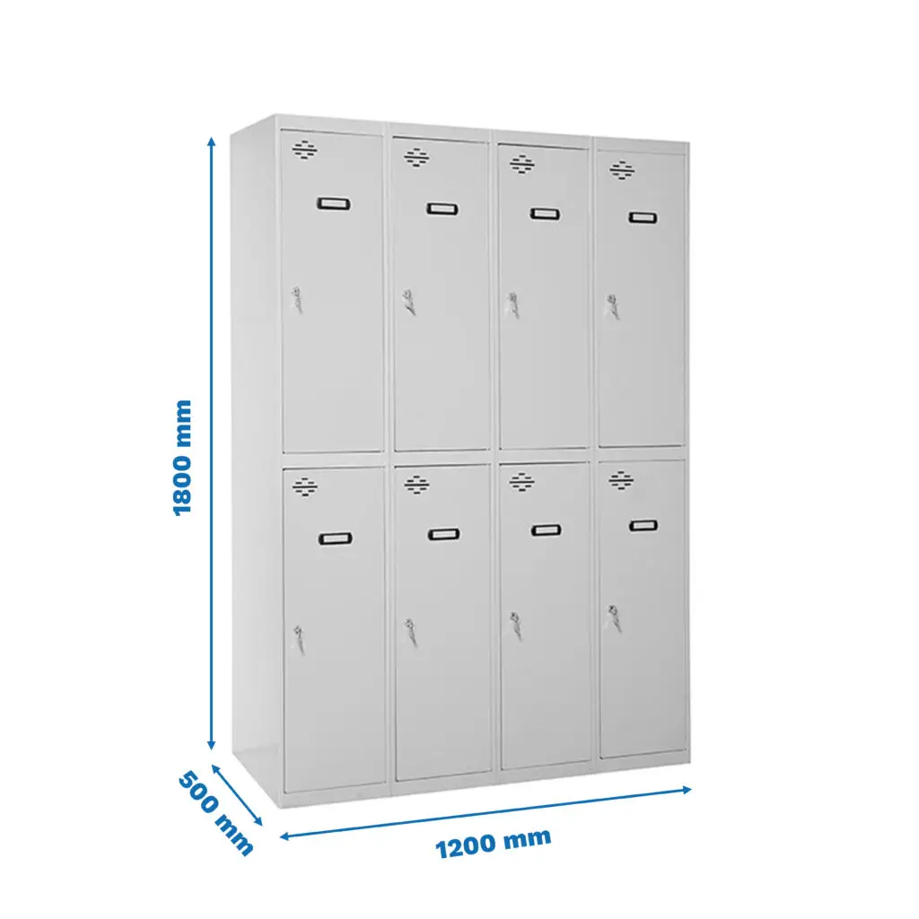 SIMONLOCKER DIY TANDEM 4/8 300 (1200) GRIJS - Metalen lockerkast