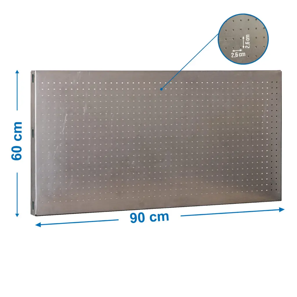 PANEL PERFORADO 900X600MM GEGALVANISEERD - Metalen gereedschapswand
