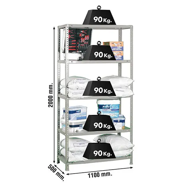 COMFORT SUPERPLUS 5/500 GRIJS - Metalen stellingkast