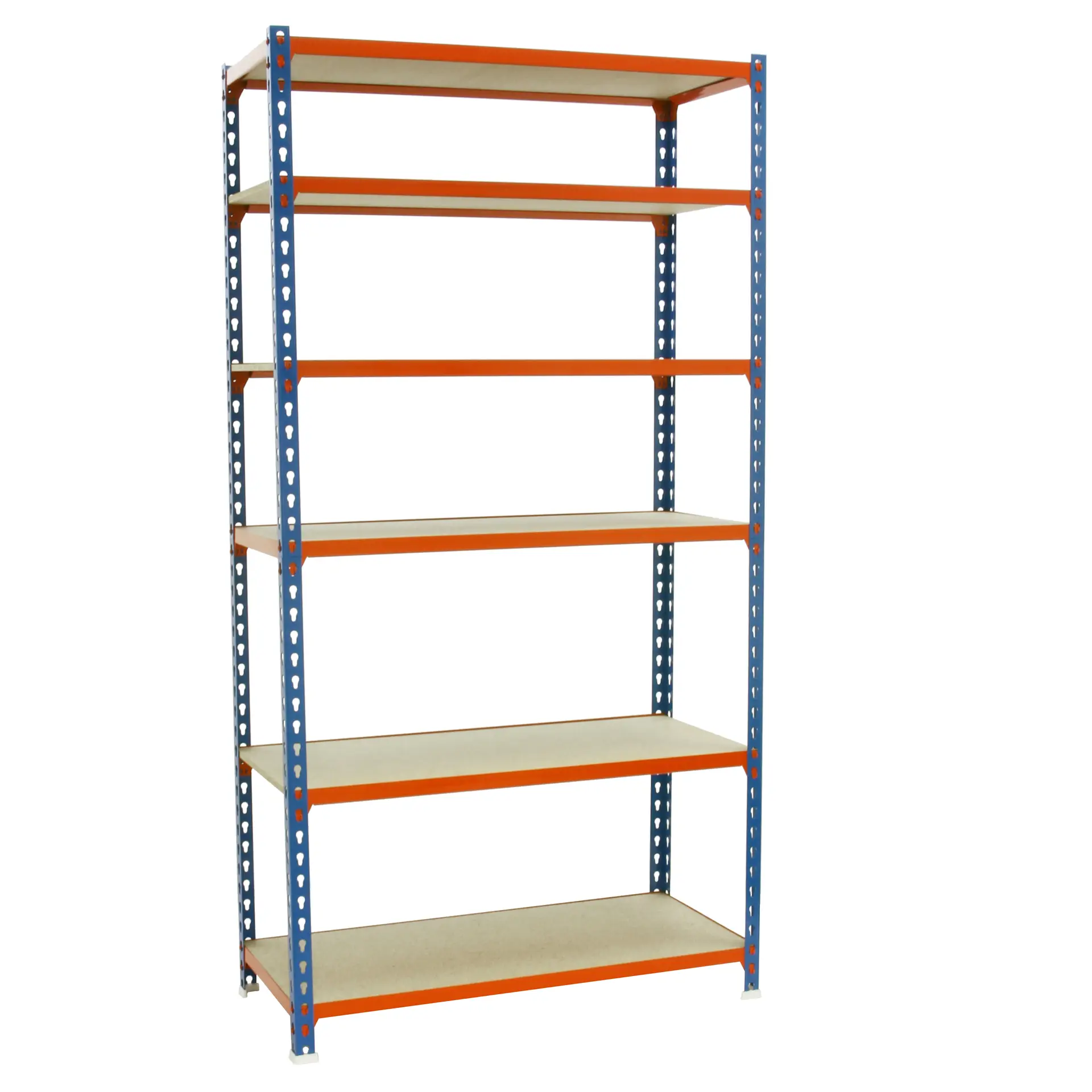 MADERCLICK 6/500 BLAUW/ORANJE/HOUT - Metalen stellingkast - Afbeelding 2