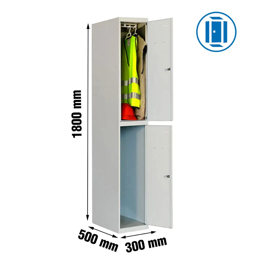 SIMONLOCKER PROF.DISM.TANDEM 1/2 300 INI GRIJS - Metalen lockerkast